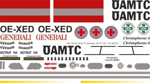 EC 135 - ÖAMTC - OE-XED Christophorus 6 - Decal 182