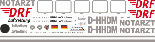 Bell 412 - DRF - D-HHDM - Decal 521