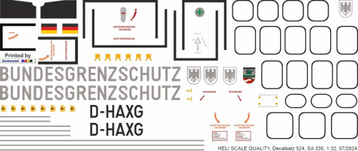 SA 330 - Bundesgrenzschutz - D-HAXG - Decal 524