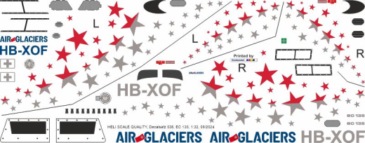 EC 135 - Air-Glaciers - HB-XOF - Decal 538