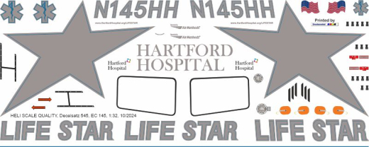 EC 145 - Hartford Hospital Life Star - N145HH - Decal 545