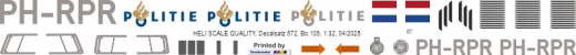 Bo 105C - Polizei Niederlande - PH-RPR - Decal 572