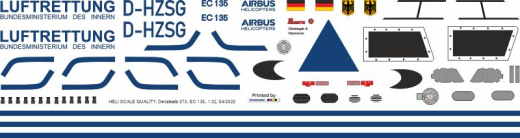 EC 135 - Luftrettung BMI - D-HZSG - Decal 573