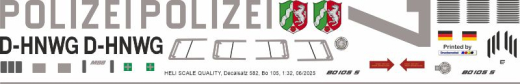 Bo 105CBS - Polizei Nordrhein-Westfalen - D-HNWG - Decal 582