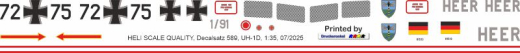 UH-1D - Bundeswehr Heer 72+75 - Decal 589