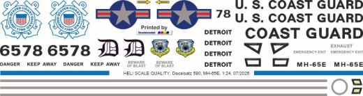 AS 365 / MH-65E - US Coast Guard 6578 - Decal 590