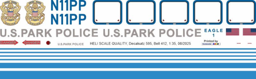 Bell 412 - US Park Police - N11PP - Decal 595