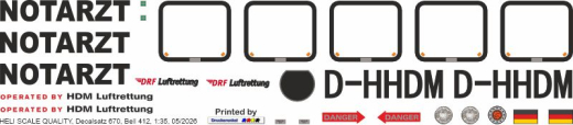 Bell 412 - DRF old - D-HHDM - Decal 670