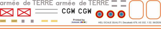 AS 332 - armee de TERRE CGW - Decal 676