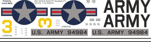 CH-47A Chinook - US Army - 94984 - Decal 211