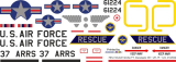 UH-1F - US Air Force - 37. ARRS 61224 - Decal 337