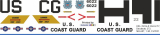 MH-60T / S-70 - US Coast Guard weiß-rot - 6022 - Decal 272