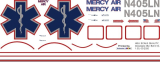 Bell 412 - Mercy Air - N405LN - Decal 262