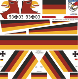 Mi-8 - Bundeswehr 93+03 - White with eagle - Decal 569