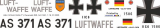 SA 318C Alouette II - Luftwaffe AS 371 - Decal 636